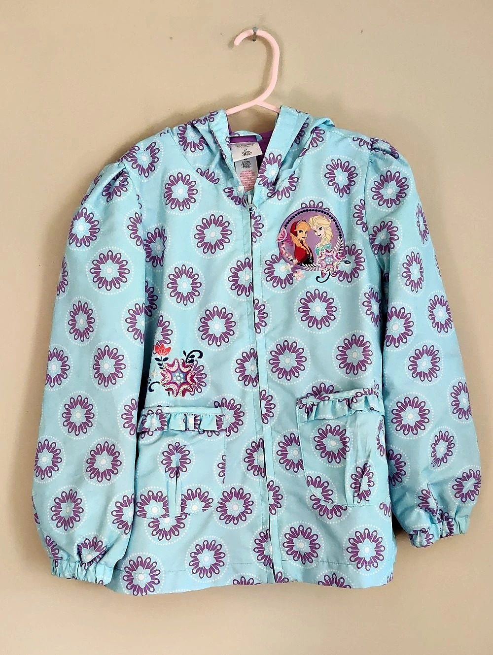 Disney Store Frozen jacket Frozen Floral Jacket Girls 5/6 Like New